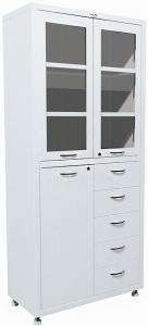 Шкаф медицинский металлический Hilfe МД 2 1780 R-5